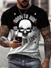Męskie koszulki czaszka drukująca męska koszulka punkowa 3d Knight T Shirt Summer Men Casual Vintage Hip Hip Er TEE TOP HOMME Ubrania ubrań