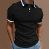 Men's Polos White Mens T Shirts Men Casual Soild Button Top Shirt Turn Down Collar Blouse Short Sleeve Athletic Tee MenMen's