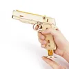 M1911 Pistol Toy Rubber Band Gun 3D Trä Mekanisk pistol Model Kit Assembly Building Puzzle Födelsedagspresenter för barn Teen 220715