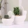 Vaso de flores de cerâmica criativo, vaso de flores com design diy, plantador para plantas suculentas, jardinagem, pequeno vaso de flores, decoração de escritório doméstico h2204239024216