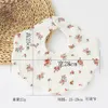 INS Simple Baby Bibs 100% algodão Flor Print Wave Shapes meninas bebês alimentação do bebê 18 cores