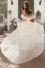 Gypsy Boho bröllopsklänningar trötta kjolar en linje spets västerländska land brudklänningar romantiska france vestido de noivas chic
