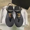 Fashion Elegant Women's Sandals Genuine Leather Brand 2022 New Summer Flip Flops Fairy Flat Beach Roman Shoes