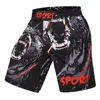 Herr shorts punk stil full tryck komprimering män kampsport bär design anpassad din egen mma jiu jitsu kämpar shortsmen's