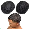 Onda de 6 mm Afro Toupee de renda cheia de 8 mm de cabelo de cabelo de cabelo de cabelo virgem indiana Substituição masculina de cabelo para homens negros Fast Express Deliver