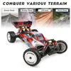 WLtoys 104001 Rc سيارة 45 كم / ساعة 1:10 مقياس 4WD محرك على الطرق الوعرة 2.4G R التحكم عن بعد سيارة أطفال كهربائية RC اللعب سيارة 220509