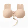 5 PC Femmes Push Ups Soutien-Gorge Invisible Lifting Du Sein Bande Lapin Auto-Adhésif Soutiens-gorge Couverture De Mamelon Coussinets Antidérapant Cordon Sans Bretelles Nubra Y220725