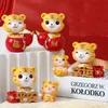 Interiördekorationer Bil Acessory 2022 Happy Year Kawaii Lucky Lovely Shaking Head Cute Tiger Zodiac Center Console Decorations Interior