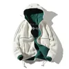 Chaifenko zima gruba ciepła polarowa kurtka parkas menu jesienna moda swobodna odwracalna płaszcz męski wiatroodporne parki z kapturem mężczyźni 220816