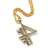 Anhänger Halsketten Modeschmuck Zirkon 4PF Hip Hop Bling Iced Out Buchstaben Halskette für DJ Rapper Heal22