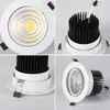 LED Downlight Cob Tak Spot Light 3W 5W 7W 9W 12W sovrum kök inomhus infälld hembelysning6919545