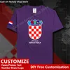 Kroatien Hrvatska Kroatische Baumwolle T-shirt Custom Jersey Fans DIY Name Anzahl T-shirt Mode Hip Hop Lose Beiläufige T-shirt 220616