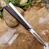 TheOne Falcon Butterfly Trainer Jilt Knife D2 Blade 6061 Aviación Aluminio Manija Bujes Columpio libre Cuchillo EDC Regalo