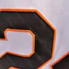 Willie Mays Jersey Vintage 1951 Krem Gri Siyah Moda Turuncu Oyuncu Versiyonu Hayranları Kazak Retro Onur Listesi Yaması