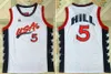 1996 US Three Basketball Scottie Pippen Jersey 8 Charles Barkley 4 Penny Hardaway 6 Hakeem Olajuwon 15 Karl Malone 11 Grant Hill 5 Reggie Miller 10 Bleu Blanc