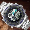 Wristwatches Man Waterproof Watch Relogio Masculino Mass Men Sports Watches HPOLW Quartz Analog Cyfrowy zegar LED