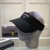 Designer Visors Solid Caps Trendy Hat Leisure Letter Cap Novelty Black and White 2 Colors Design for Man Woman Top Quality