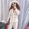 Girls Formal Suit Blazer Jacket Pants 2pcs Dress Kids Wedding Party Clothing Set Teenager Girls School Performance Suit 220813