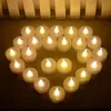 50pcsset yellow Led Battery Operated Flameless Tealight Wedding Christmas Electronic Candle Tea Light Gift Y200109