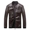 Mode automne hommes veste en simili cuir tendance s nouveau Style mince col montant moto pu L220801