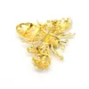 20 PCs/lote preços por atacado broches Rhinestone Gold Bated Bee Inseto Broche para Mulheres Decoração/Presente