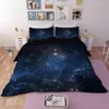 Conjuntos de cama Conjunto de impressão de galáxia 3D Capas de edredão Fronhas de travesseiros de uma peça de cama de cama de cama de cama de cama
