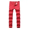 Men Stretch Jeans Fashion White Denim Trousers For Male Spring And Autumn Retro Pants Casual Size 28-42