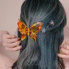 S3000 jóias de jóias de moda colorido de borboleta de cabelo clipes de cabelo para mulheres garotas bobby pin acrílico barrette de costas barrettes pega de cabelo acessório