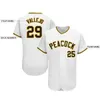 Maglie da baseball personalizzate di design fai-da-te Uniformi della squadra uomo Cucite Nome della squadra personalizzato Lettere Numero Grigio Nero Giallo Nero Bianco Regali attuali Jersey