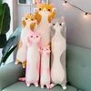 50 cm Sevimli Kedi Büyük Doldurulmuş Hayvanlar Peluş Oyuncaklar Çocuklar Kızlar için Yumuşak Uzun Uyku Yastık Hugs Noel Hediyeleri FY7755 sxjul11
