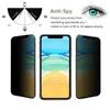Premio AA Privacy Protector de pantalla de vidrio templado anti-Spy para iPhone 14 13 12 11 Pro MAX XR XS X 6 7 8 Plus con un paquete minorista m￡s grueso