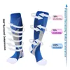 Calcetines para hombres Medias de compresión unisex de gran tamaño para hombres Medias de venas varicosas de nailon a presión Soporte para piernas en la rodilla Circulación elástica