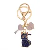 Mignon Keychain Cat coeur Ballon Key Ring Email Clés Chains Amitié Gift For Women Men Handbag Accessorie Car Keys