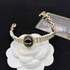 2022 Nowe kobiety bransoletki luksusowy projektant Diamond Pearl Gold Gold Biżuteria prosta łańcuch liny Regulowany wysokiej jakości osobowość W225C
