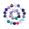 Bulk Ny korsformläkande pärlor hänge kristall natursten kvarts charm för halsband smycken tillverkning i grossist