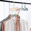 Clothes Hanger Racks Multi-port Support Circle Clothes Drying Multifunction Plastic Scarf Hangers Storage Rack