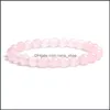 Brins de perles bracelets bijoux naturels guérison de pierre précieuse calice rond perles agate amethyst pastèque rose quartz morgan pierre malachite