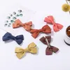 20Colors 1 -stycken Solid Colors Hair Bows Hair Clip Handmade hårnål för flickor Boutique Hairgrip Ny Headwear Kids Hair Accessories