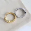 Anillos de moda de Europa y América para mujer, acero de titanio grabado con iniciales en V, flor, nanograma, anillo de serpiente, SizeUS6-US9