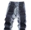 Brand 2022 Calças masculinas Novo jeans de designer de moda Rapped calça jeans de luxo Hip Hop Troushers Zipper para masculino tamanho 28-40