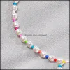 Chokers Necklaces Pendants Jewelry Personality Pearl Necklace Bohemian Handmade Colorf Beaded Clavicle Chain Fashion Creative Neck Women D
