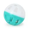 Spot goods Pet Toys Hollow Plastic Cat Color Toy Ball With Small Bell Cute Sound Plastic Jingle Puppy