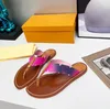 luxury Designer women Platform slippers Canvas Sandals Real Leather Beach Slides Slipper Outdoor Party Classic Sandal