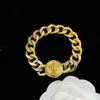 White Gold Thick Chain Choker Necklaces Thick Chains Bangle Sets Greece Meander Banshee Medusa Head Portrait Pattern 18K Gold Bracelets Designer Jewelry BB3