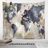 Sonnenuntergang Stadt Wand Teppich abstrakte Karte Berglandschaft Hippie Boho Wand Dekor Schlafzimmer Zimmer Dekoration 3D Wandbehang Decke J220804