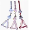 Dog Collars & Leashes Adjustable Nylon Leash And Harness Set For Small Dogs Cats Chest Straps Traction Rope Pets Belt Vests