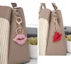 Multicolor Sexy Lip Keychain Spray Paint Car Metal Pendant Diamond Bag Pendant Keyring Creative Birthday Gift