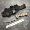 Miller Bros.Blades M27 스트레이트 나이프 AUS-8 Tanto Blade G10 핸들 Kydex 칼집 생존 군사 전술 장비 방어 야외 사냥 캠핑 포켓 나이프