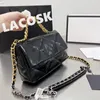 حقائب مصمم 19 Diamond Lattice Women Handbags Fashion Classic Crossbody حقيبة كتف معدنية مع حزام جلدي جلد طبيعي