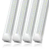 JESLED T8 Zintegrowane 5000K LED Rurki 4ft 40W białe przezroczyste okładkę V Rurki w kształcie światła Garaż Office